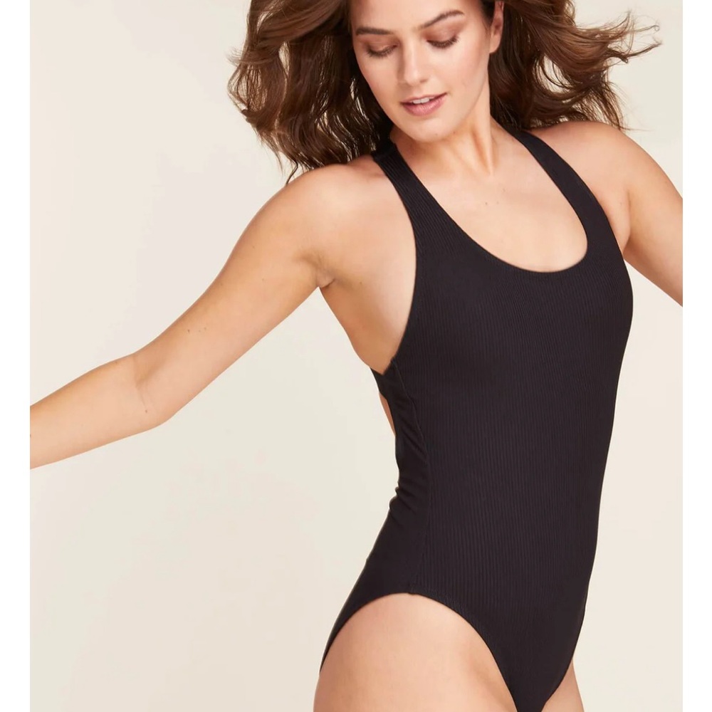 Andie Swim Tulum One-Piece - Black Ribbed